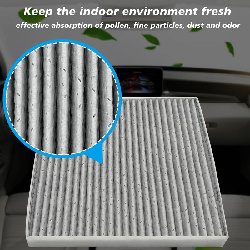 Capume Cabin Air Filter JMY09 Fit for 2013-2016 Dart, 2003-2008 Vibe, 2005-2023 Tacoma, Replacement for 87139YZZ09, 8850801010, CF10374 - Image 3